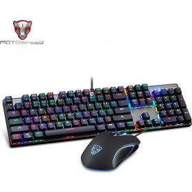 KEYBOARD/MOUSE Motospeed CK888 Wired mechanical combo Blue Switch RGB GR