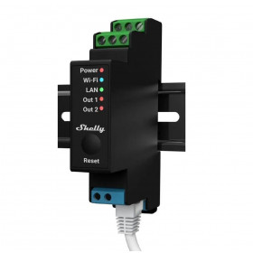 Shelly Pro 2 Έξυπνο Ρελέ 2 Φάσεων WiFi + Ethernet 25A (Pro2)