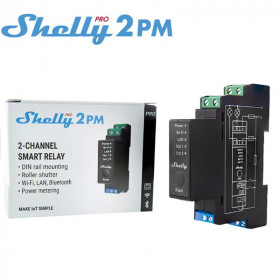 Shelly Pro 2 PM Έξυπνο Ρελέ 2 Φάσεων WiFi + Ethernet 25A (Pro2PM)