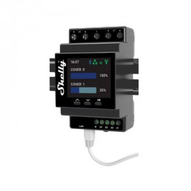 Shelly Pro PM Dual Cover 4πλος Διακόπτης για Έλεγχο 2 Ρολών και Μέτρηση Κατανάλωσης WiFi + Ethernet + Bluetooth 16A (ProDualCoverPM)