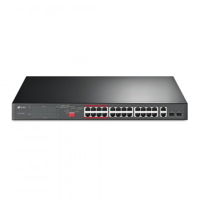 TP-Link TL-SL1226P v4.0, 24-Port 10/100Mbps + 2-Port Gigabit Unmanaged PoE+ Switch