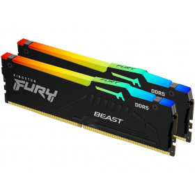 KINGSTON Memory  KF560C30BBEAK2-32 FURY Beast Black RGB DDR5, 6000MT/s, 32GB KIT OF 2, EXPO