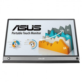 ASUS Monitor ZenScreen Touch MB16AMT 15.6 FHD 5ms IPS, Portable USB Monitor, USB-C x 1, 3YearsW