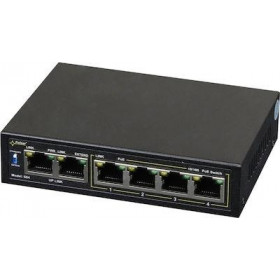 S64-CRB 6-Port Poe Switch With Backup & Metal Case