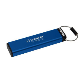 KINGSTON USB Stick IronKey Keypad 200 encrypted IKKP200/128GB, USB 3.2 Type A,Blue