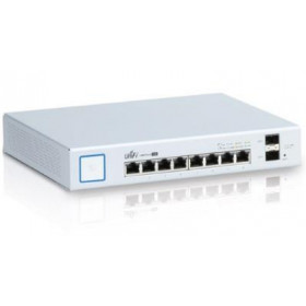 Ubiquiti UniFi Switch US-8-150W, 8xGigabit, 2xSFP, POE+ IEEE 802.3at/af and 24V Passive PoE, 150W