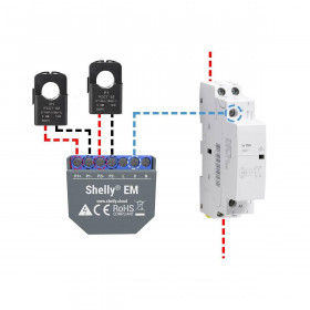 Shelly EM + 50A Clamp Έξυπνος Μετρητής Ενέργειας για Μονοφασικό Πίνακα Wi-Fi (ShellyEM+50AClamp)