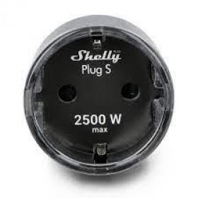 Shelly Plus Plug S Έξυπνο Μονόπριζο με Μετρητή Κατανάλωσης Wi-Fi + Bluetooth Μαύρο (2500W) (PlusPlusS)